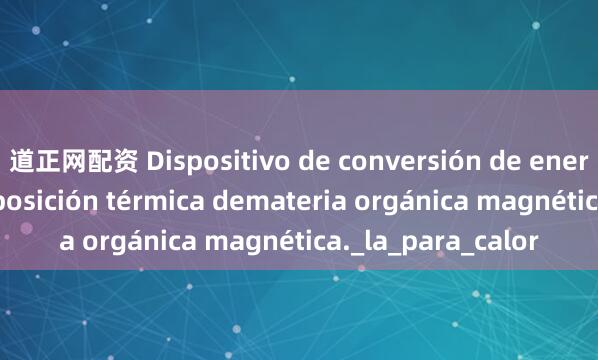 道正网配资 Dispositivo de conversión de energía por descomposición térmica demateria orgánica magnética._la_para_calor